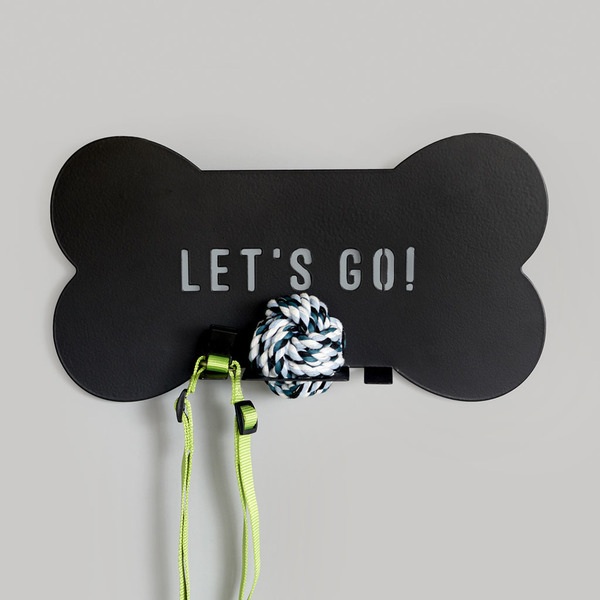 Balvi Organizador accesorios mascota Biscuit Color Negro Metal 38x20 cm