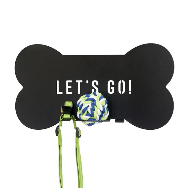 Balvi Organizador accesorios mascota Biscuit Color Negro Metal 38x20 cm