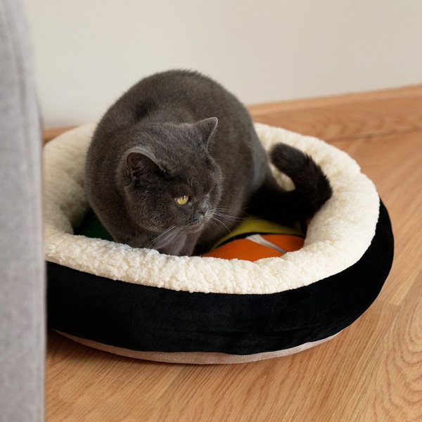 Balvi Letto per animalli domestici Kamaki Lavabile in lavatrice di min 6 kg Poliestere Ø50 cm