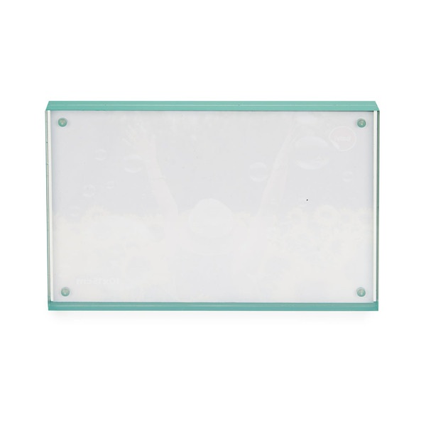 alvi Cadre Candy Cadre photo sans bordure magnétique transparent aux côtés turquoise Acrylique 10x15