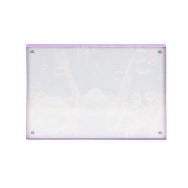alvi Cadre Candy Cadre photo sans bordure magnétique transparent aux côtés mauves Acrylique 13x18 cm