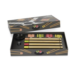 alvi Jeu de parchís Ludoshi Jeu de Ludo classique au design original inspiré du monde du Sushi Bois/