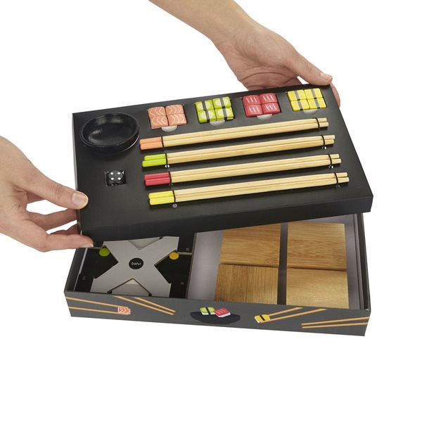 alvi Juego de mesa parchís Ludoshi Clásico juego de Ludo con diseño original inspirado en sushi Made