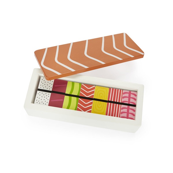 alvi Jeu de dominos Domigiri Jeu des dominos classique avec un design original inspiré des Sushis Bo