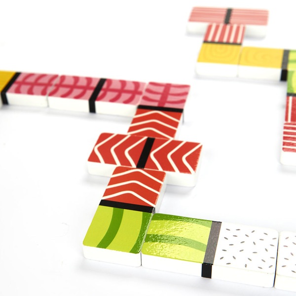 alvi Jeu de dominos Domigiri Jeu des dominos classique avec un design original inspiré des Sushis Bo