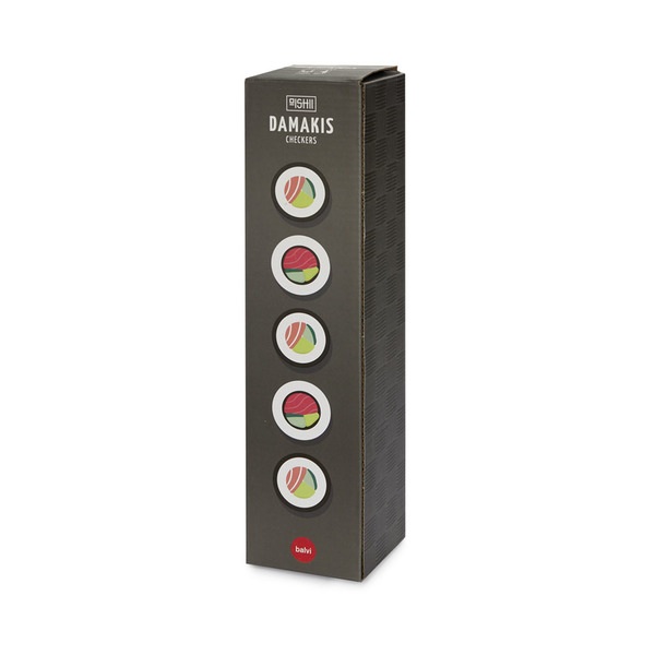 alvi Juego de mesa damas Damakis Clásico juego de Damas con diseño original inspirado en sushi Mader