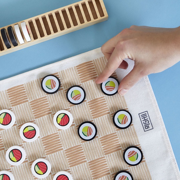 alvi Juego de mesa damas Damakis Clásico juego de Damas con diseño original inspirado en sushi Mader