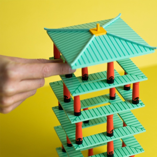 Balvi Juego de mesa equilibrio Jinja Juego de bloques al estilo japonés Madera