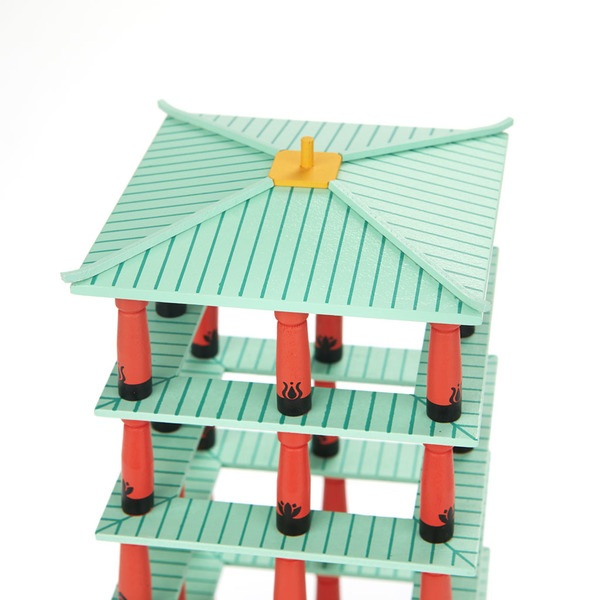 Balvi Juego de mesa equilibrio Jinja Juego de bloques al estilo japonés Madera
