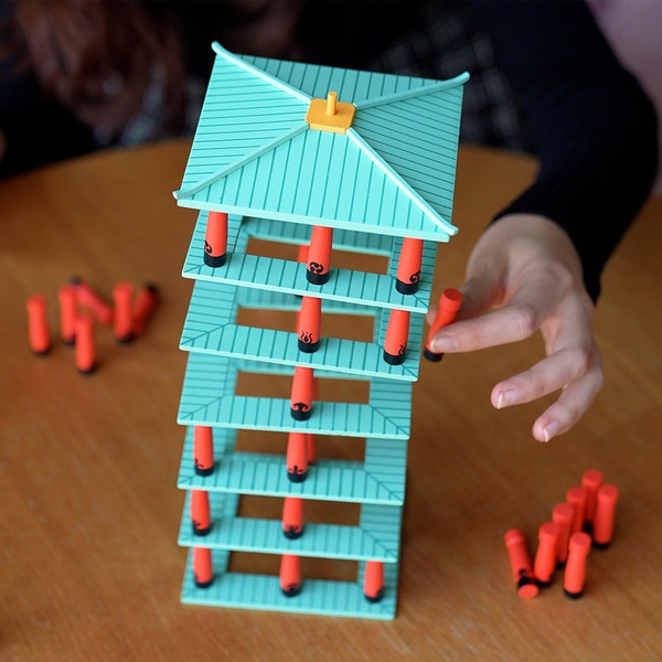 Balvi Juego de mesa equilibrio Jinja Juego de bloques al estilo japonés Madera