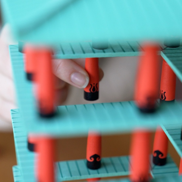 Balvi Juego de mesa equilibrio Jinja Juego de bloques al estilo japonés Madera