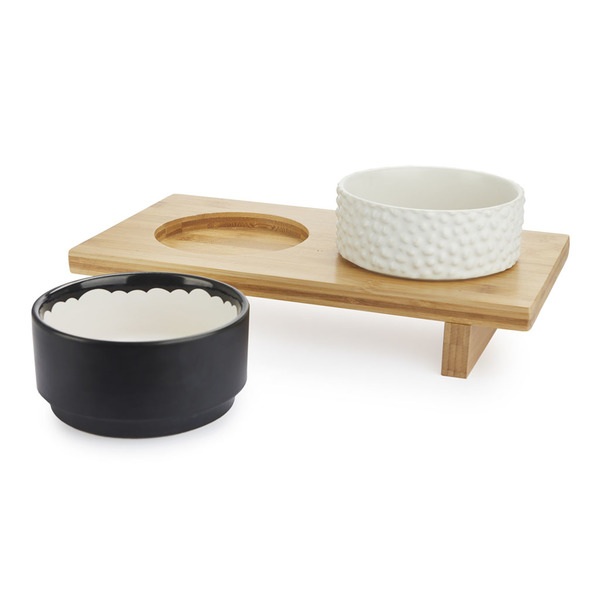Balvi - Komeki Balvi Pet Feeder bowl set Komeki Design inspired by sushi rolls Ceramic/bamboo