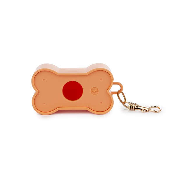 alvi Dispensador bolsas perro Biscuit Color Naranja Para los paseos con tu mascota Con forma de gall