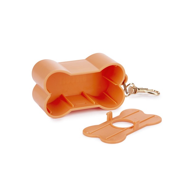 alvi Dispensador bolsas perro Biscuit Color Naranja Para los paseos con tu mascota Con forma de gall