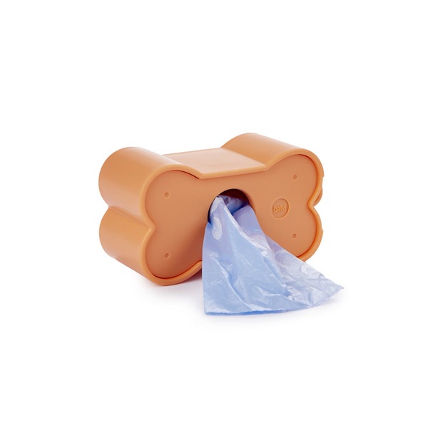 alvi Dispensador bolsas perro Biscuit Color Naranja Para los paseos con tu mascota Con forma de gall