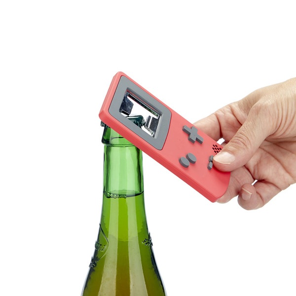 alvi Abrebotellas Start Game Color Rojo Diseño divertido y colorido con forma de Game Boy Plástico/m