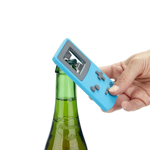 alvi Abrebotellas Start Game Color Azul Diseño divertido y colorido con forma de Game Boy Plástico/m