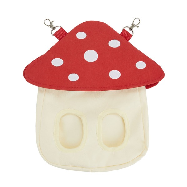 Balvi Bolsa heno Mushroom Comedero de tela con diseño de seta para pequeños roedores Poliéster