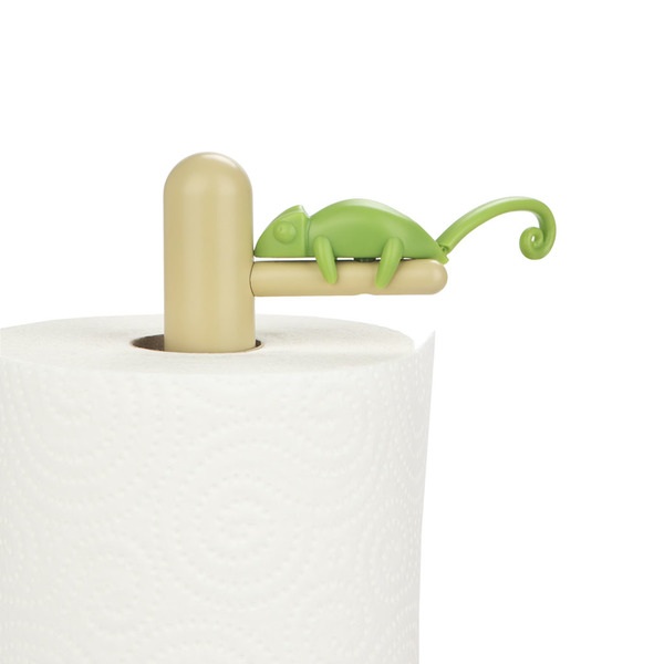 Balvi Küchenpapierhalter Chamy Grünes Chamäleon, dessen Schwanz zum Küchenpapierhalter wird Metall