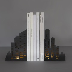 Balvi - Skyline Balvi Bookend Skyline Black colour It ligths up in the dark Metal