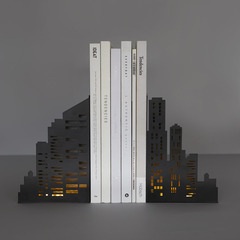 Balvi - Skyline Balvi Bookend Skyline Black colour It ligths up in the dark Metal 