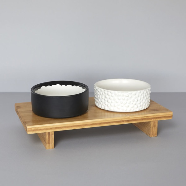 Balvi - Komeki Balvi Pet Feeder bowl set Komeki Design inspired by sushi rolls Ceramic/bamboo