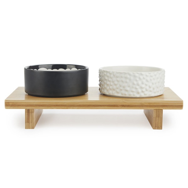 Balvi - Komeki Balvi Pet Feeder bowl set Komeki Design inspired by sushi rolls Ceramic/bamboo