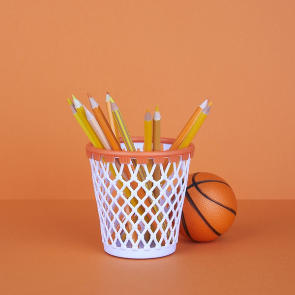 Balvi Stiftehalter Farbe Weiß Für alle jene, die sich für Basketball begeistern Kunststoff