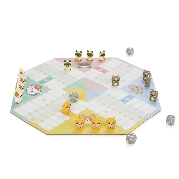 alvi Jeu de Parchís Purrchisi Jeu de Ludo classique avec un design original inspiré du style Kawaii