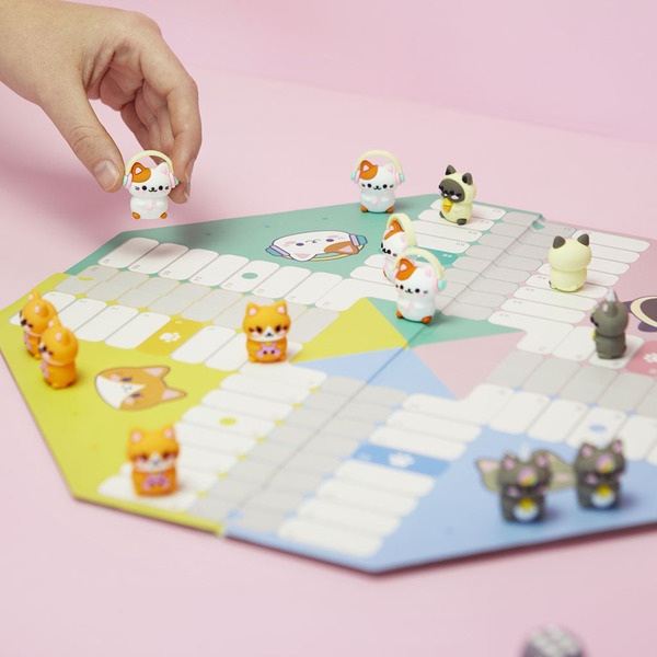 alvi Jeu de Parchís Purrchisi Jeu de Ludo classique avec un design original inspiré du style Kawaii