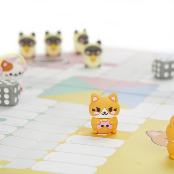 alvi Jeu de Parchís Purrchisi Jeu de Ludo classique avec un design original inspiré du style Kawaii