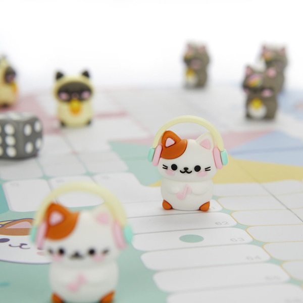 alvi Jeu de Parchís Purrchisi Jeu de Ludo classique avec un design original inspiré du style Kawaii