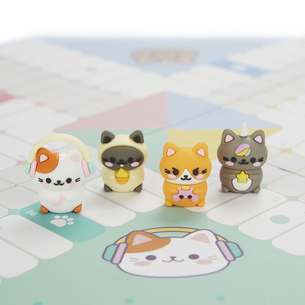 alvi Jeu de Parchís Purrchisi Jeu de Ludo classique avec un design original inspiré du style Kawaii