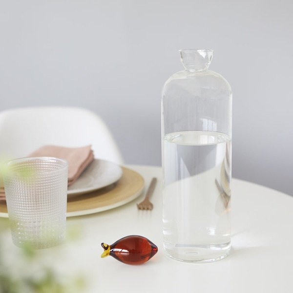 Balvi Botella de agua Gourami Color ámbar Con Tapón en Forma de Pez 1