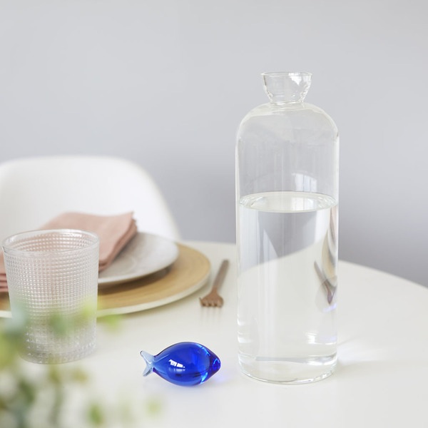 Balvi Botella de agua Gourami Color azul Con Tapón en Forma de Pez 1