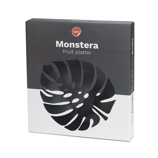 Balvi Frutero Monstera Color Negro Decoración con la planta en tendencia Metal