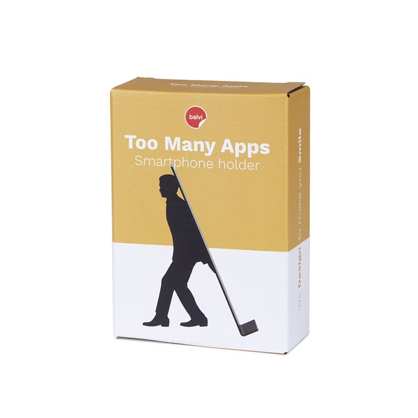 alvi Smartphone-Halter Too Many Apps Farbe Schwarz Geeignet für das Büro, den Schreibtisch, das Schl