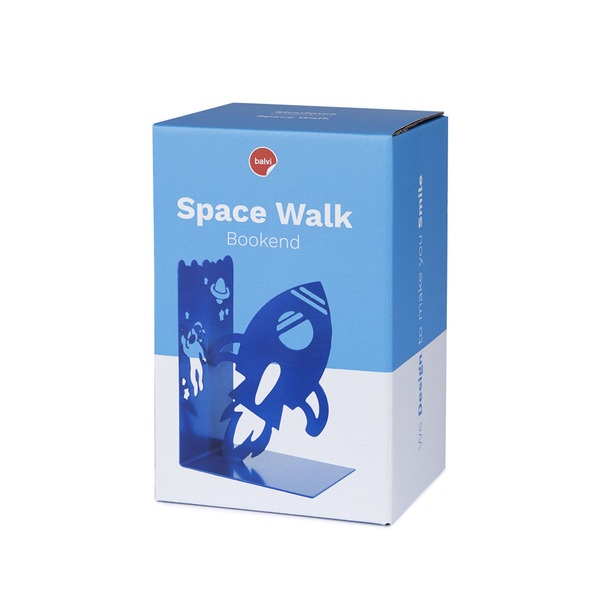 Balvi Buchstütze Space Walk Farbe Blau Basierend auf einer abenteuerlichen Reise ins All Metall
