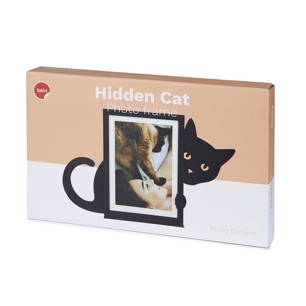 alvi Marco Hidden Cat Color Negro Diseño en forma de gato, para los amantes de los animales Metal 10