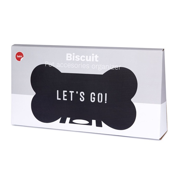 Balvi Organizador accesorios mascota Biscuit Color Negro Metal 38x20 cm