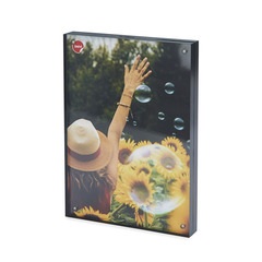 alvi - Candy Balvi Frame Candy Transparent magnetic picture frame without frame, with black sides Ac