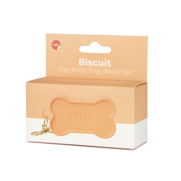 alvi Dispensador bolsas perro Biscuit Color Naranja Para los paseos con tu mascota Con forma de gall
