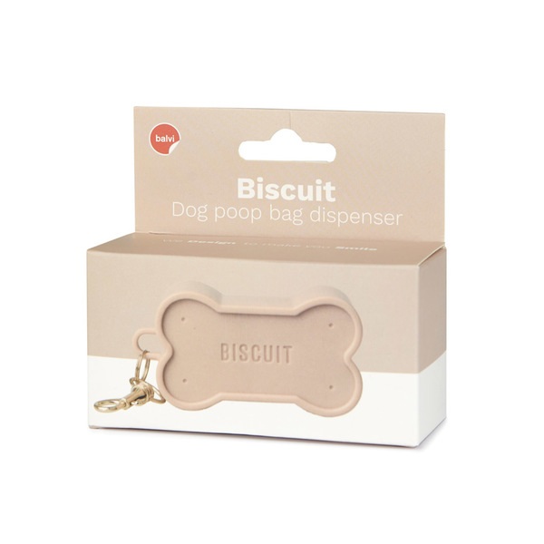 alvi Dispensador bolsas perro Biscuit Color Marrón Para los paseos con tu mascota Con forma de galle