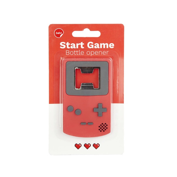 alvi Abrebotellas Start Game Color Rojo Diseño divertido y colorido con forma de Game Boy Plástico/m