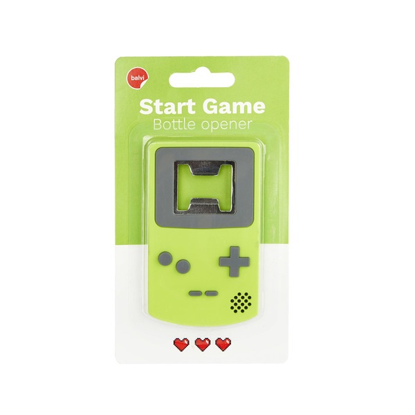 alvi Abrebotellas Start Game Color Verde Diseño divertido y colorido con forma de Game Boy Plástico/