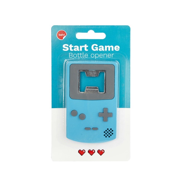 alvi Abrebotellas Start Game Color Azul Diseño divertido y colorido con forma de Game Boy Plástico/m