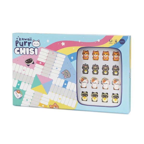 alvi Jeu de Parchís Purrchisi Jeu de Ludo classique avec un design original inspiré du style Kawaii