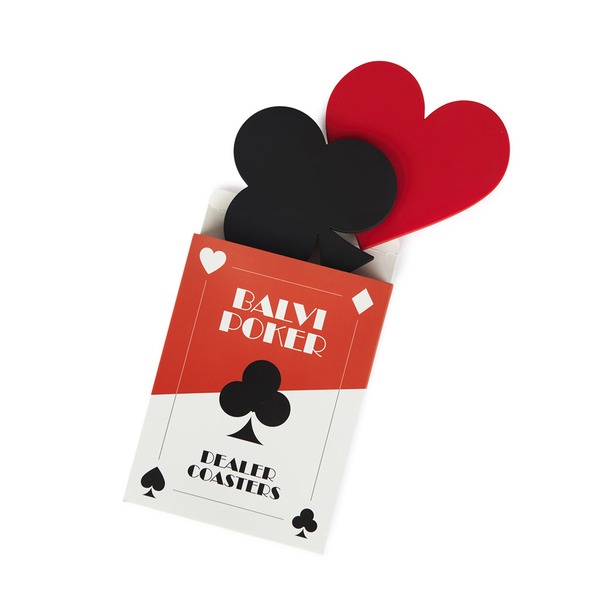 Balvi Posavasos Dealer Diseño original de pintas de juego de naipes Plástico