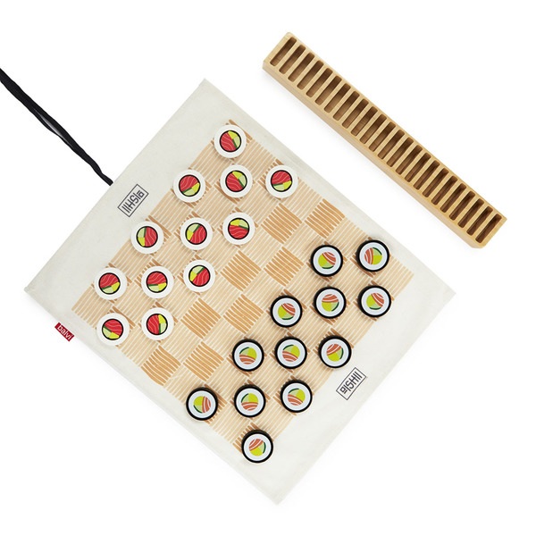 alvi Juego de mesa damas Damakis Clásico juego de Damas con diseño original inspirado en sushi Mader
