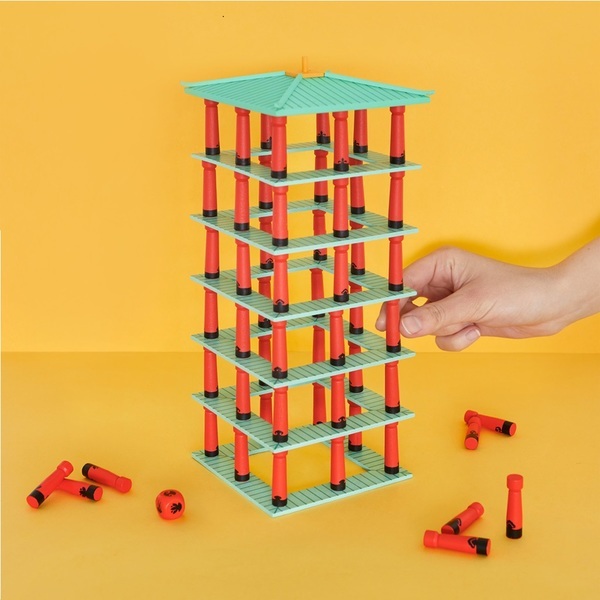 Balvi Juego de mesa equilibrio Jinja Juego de bloques al estilo japonés Madera